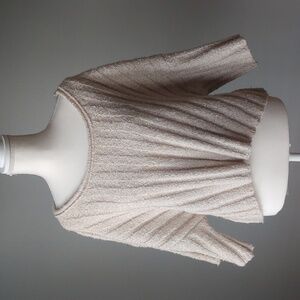 Papermoon | Oatmeal Shortsleeved Cropped Sweater Top